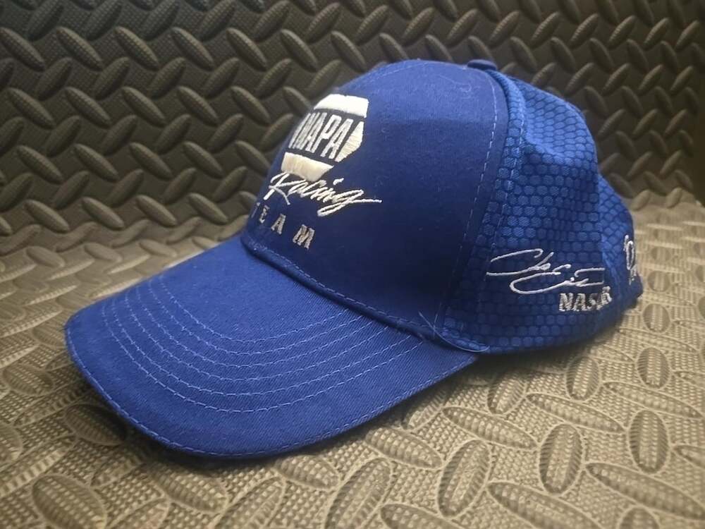 NAPA Racing Team Blue Adjustable Baseball Cap Hat NASCAR Hook Loop